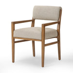 Navid Dining Arm Chair Weslie Flax Angled View Four Hands