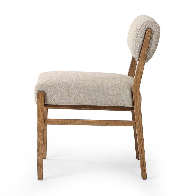 Navid Dining Chair Weslie Flax Side View Four Hands