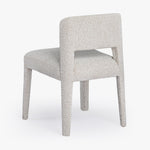 Nico Dining Chair Ivory Boucle Angled Back View CH-1001696-VN15-FN-DN-DC-IV-SD