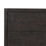 Noeline Nightstand Smoked Black Oak Veneer Drawer Detail Four Hands