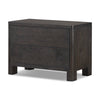 Noeline Nightstand Smoked Black Oak Veneer Angled View Four Hands