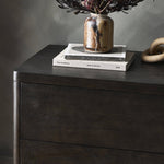 Noeline Nightstand Smoked Black Oak Veneer Staged Tabletop View 241072-001