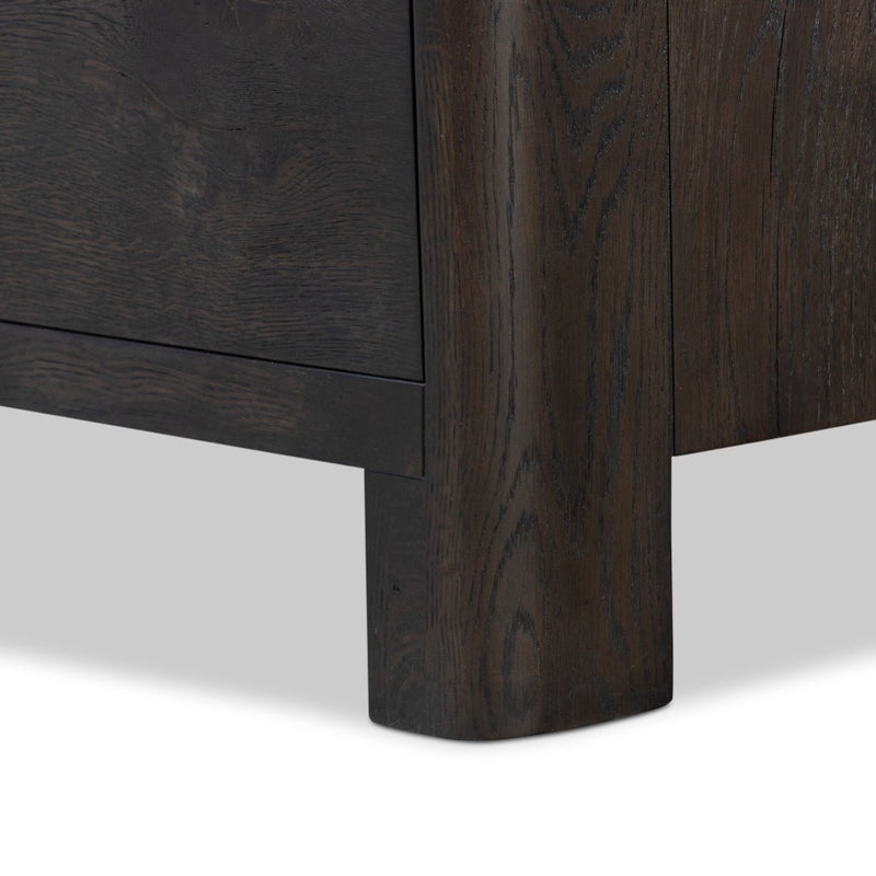 Noeline Nightstand Smoked Black Oak Veneer Thick Square Legs 241072-001