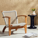 Novato Outdoor Chair Auburn Eucalyptus Staged View Four Hands