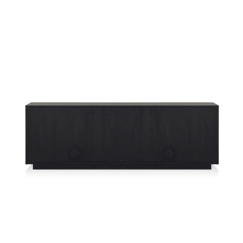 Nyland Media Console Black Mahogany Veneer Back View 232366-002