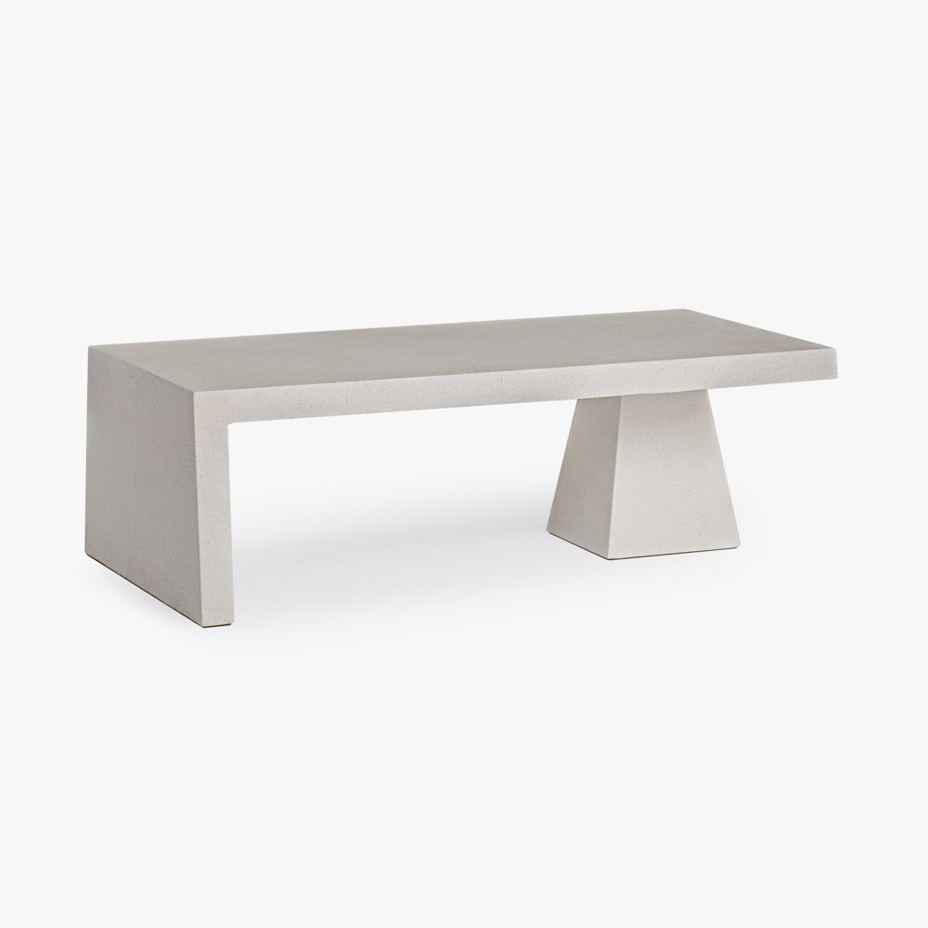 Obelisk Coffee Table White Angled View Co.House Designs