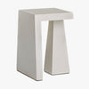 Obelisk End Table White Angled View CH-1002000-VN12-FN-LV-ST-WH-OS