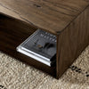 Four Hands Odell Coffee Table Grey Reclaimed French Oak Staged View