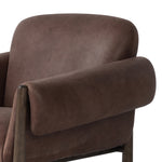 Four Hands Olia Chair Palermo Cigar Top Grain Leather Armrest