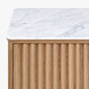 Olive Reeded Cabinet White Marble Tabletop Detail CH-1001657-VN13-FN-ST-CB-NT-OS