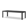 Oman Dining Table Rustic Black Veneer angled View Four Hands