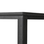 Oman Dining Table Rustic Black Veneer Corner Detail 248794-001