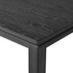 Oman Dining Table Rustic Black Veneer Tabletop Corner Four Hands