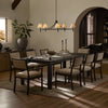 Oman Dining Table Rustic Black Veneer Staged View 248794-001