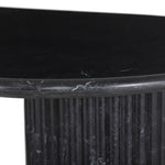 Oranda Coffee Table Black Marble Rounded Edge Detail Four Hands