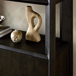 Orwin Bookshelf Smoked Black Oak Staged View