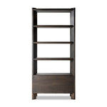 Orwin Bookshelf Smoked Black Oak Back View