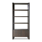 Orwin Bookshelf Smoked Black Oak Front Facing View