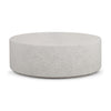 Otero Outdoor Round Coffee Table Matte Stone Angled View Four Hands