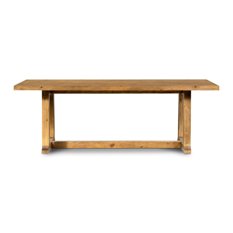 Otto Dining Table Waxed Pine Front Facing View Four Hands