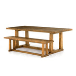 Otto Dining Table Waxed Pine with Matching Bench View 100391-003