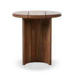 Paden Outdoor End Table Stained Toasted Brown-FSC Side View Four Hands