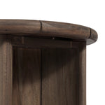 Paden Outdoor End Table Stained Toasted Brown-FSC Slats Tabletop Detail 242653-001