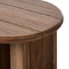 Paden Outdoor End Table Stained Toasted Brown-FSC Rounded Edge Detail Four Hands