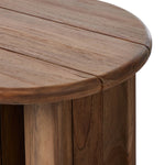 Paden Outdoor End Table Stained Toasted Brown-FSC Rounded Edge Detail Four Hands