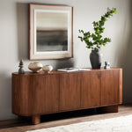 Paden Sideboard Seasoned Brown Acacia Staged View Four Hands