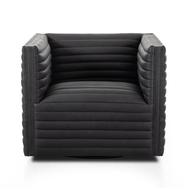 Padma Swivel Chair Eucapel Black Front Facing View 237461-001