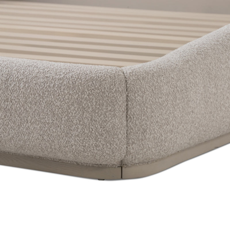 Paloma Bed Sattley Fog Upholstered Fabric Corner Four Hands