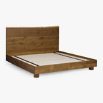 Co.House Designs Paolo Live Edge Oak Bed Dark Brown Angled View