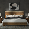 Paolo Live Edge Oak Bed Dark Brown Staged View in Bedroom Setting CH-1001889-VN11-FN-BD-BD-DB-KG