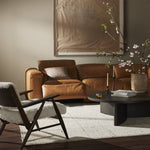 Papile Chair Cream Shearling Staged View in Living Room 235211-002