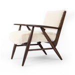 Four Hands Papile Chair Cream Shearling Angled View