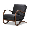 Paxon Chair Brickhouse Black angled View Four Hands