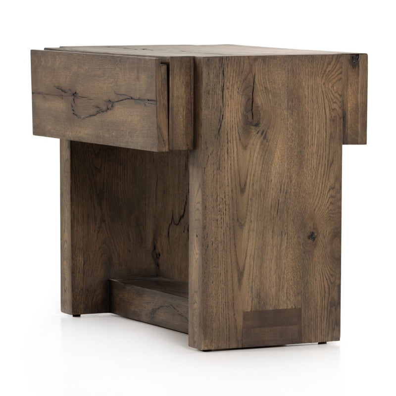 Perrin Nightstand Rustic Fawn Veneer Angled View 226023-001