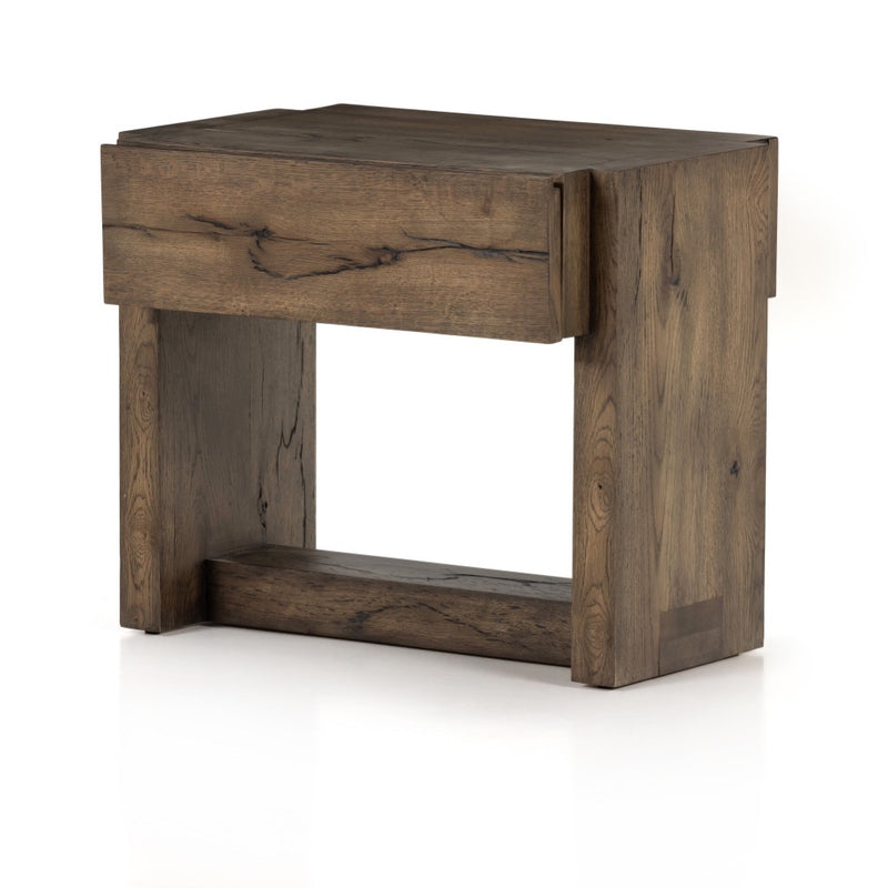 Perrin Nightstand Rustic Fawn Veneer Angled View 226023-001