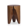 Four Hands Petros Outdoor End Table Natural Teak Side View