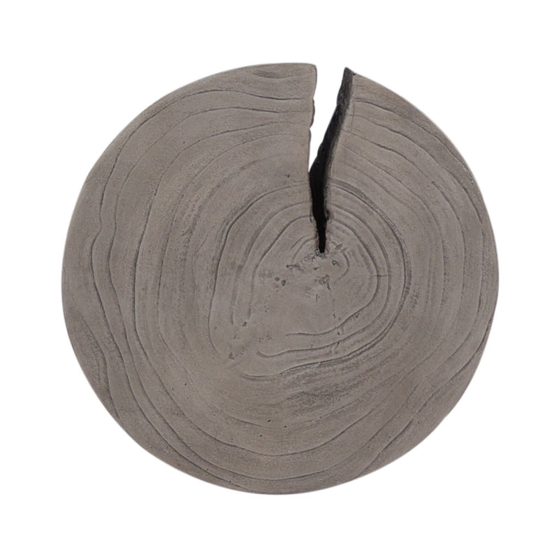 Petros Outdoor End Table Weathered Grey Teak Top View 224744-002