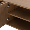 Four Hands Pickford Media Console Dusted Oak Veneer Interior Shelving