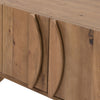 Pickford Media Console Dusted Oak Veneer Half-Moon Shaping Detail Four Hands