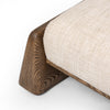 Pietro Cocktail Ottoman Yuma Cream Ash Wood Frame Four Hands