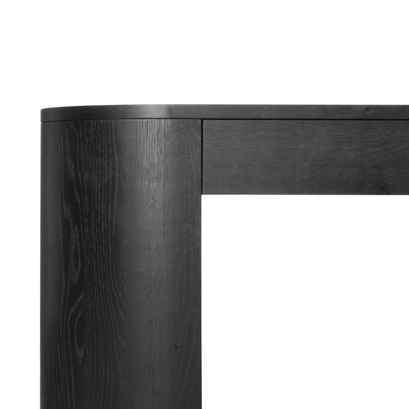 Pilar Desk Ebony Oak Veneer Rounded Legs 105068-003