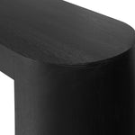 Four Hands Pilar Desk Ebony Oak Veneer Rounded Capsule Detail