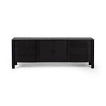 Pollard Media Console Brushed Ebony Oak Veneer Front Facing View 234976-001