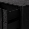 Pollard Media Console Brushed Ebony Oak Veneer Interior Drawers Detail 234976-001