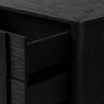 Pollard Media Console Brushed Ebony Oak Veneer Interior Drawers Detail 234976-001