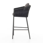 Porto Outdoor Bar Stool Charcoal Side View Four Hands